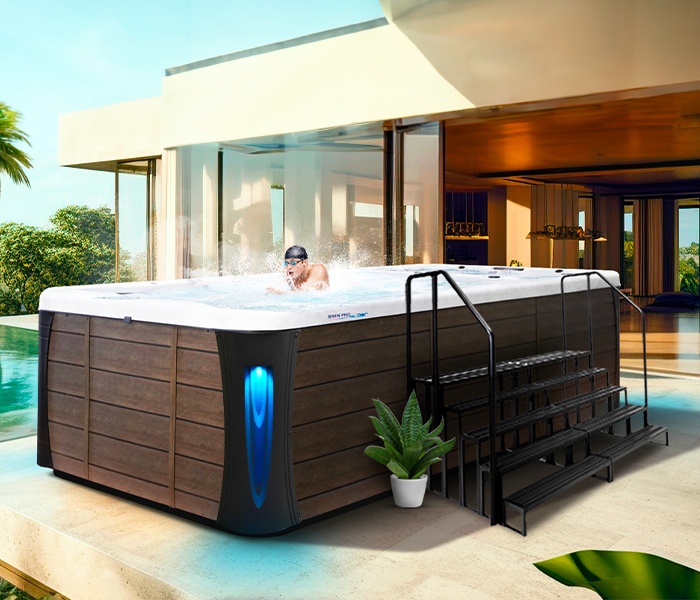 Calspas hot tub being used in a family setting - Miles City